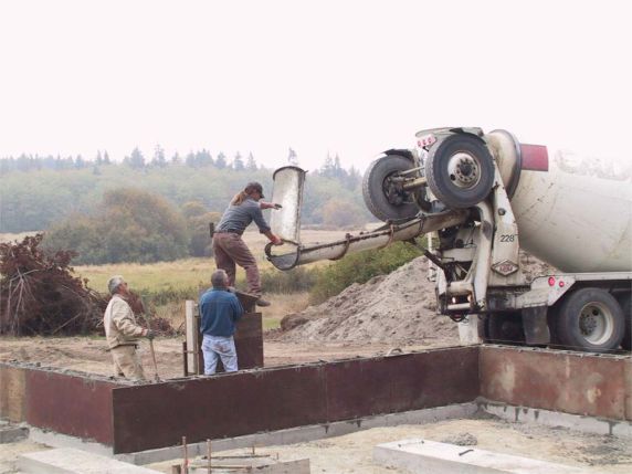 pouring a column plinth