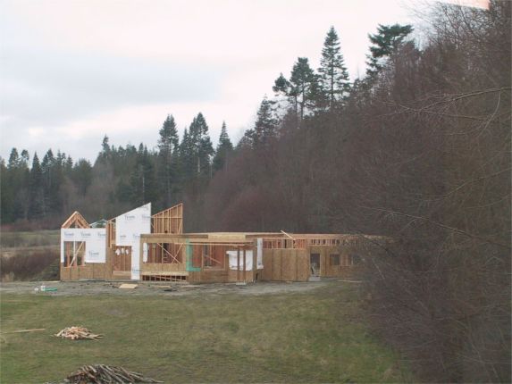 ground floor framing in progress