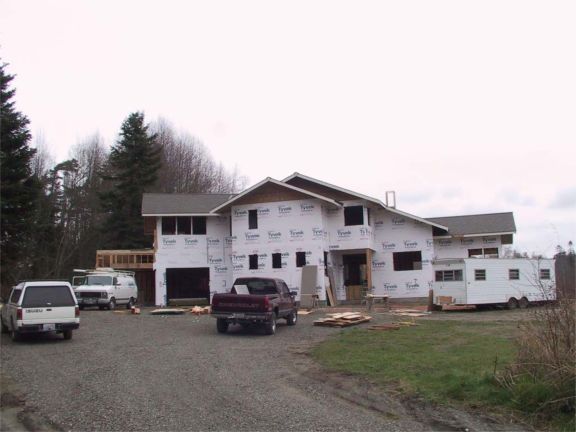 The front of the house.