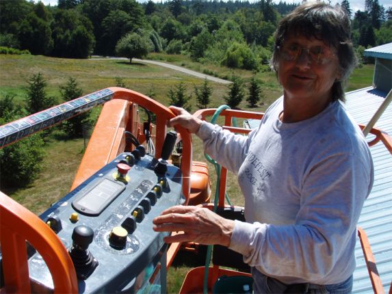 On the Z-Boom lift.