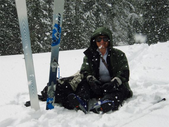 Lunch in the snow.