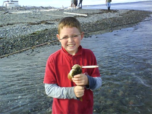 Justin and his sculpin